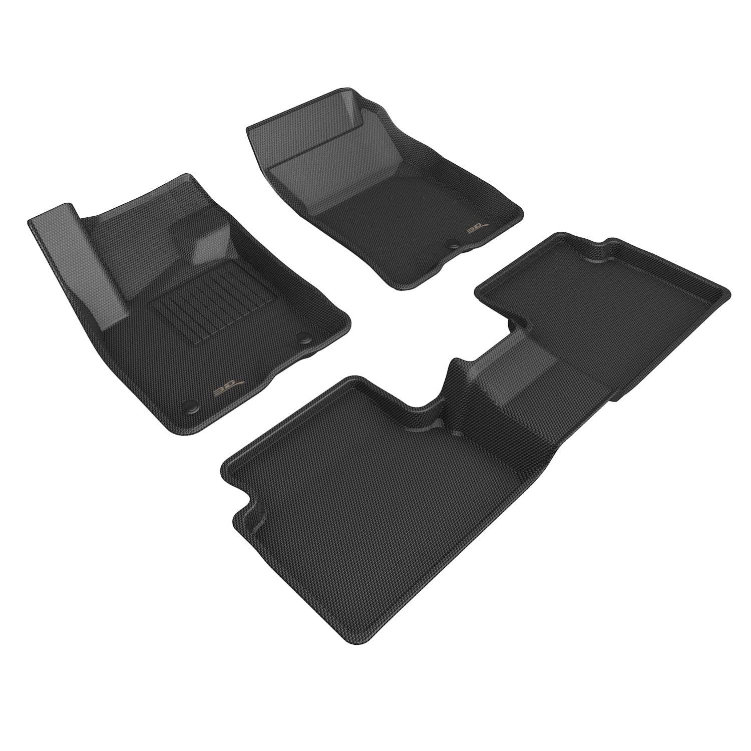 Kagu Floor Mat 3D MAXpider Custom Fit (Black) Compatible with Ford Bronco Sport 2021-2026 - Full Set
