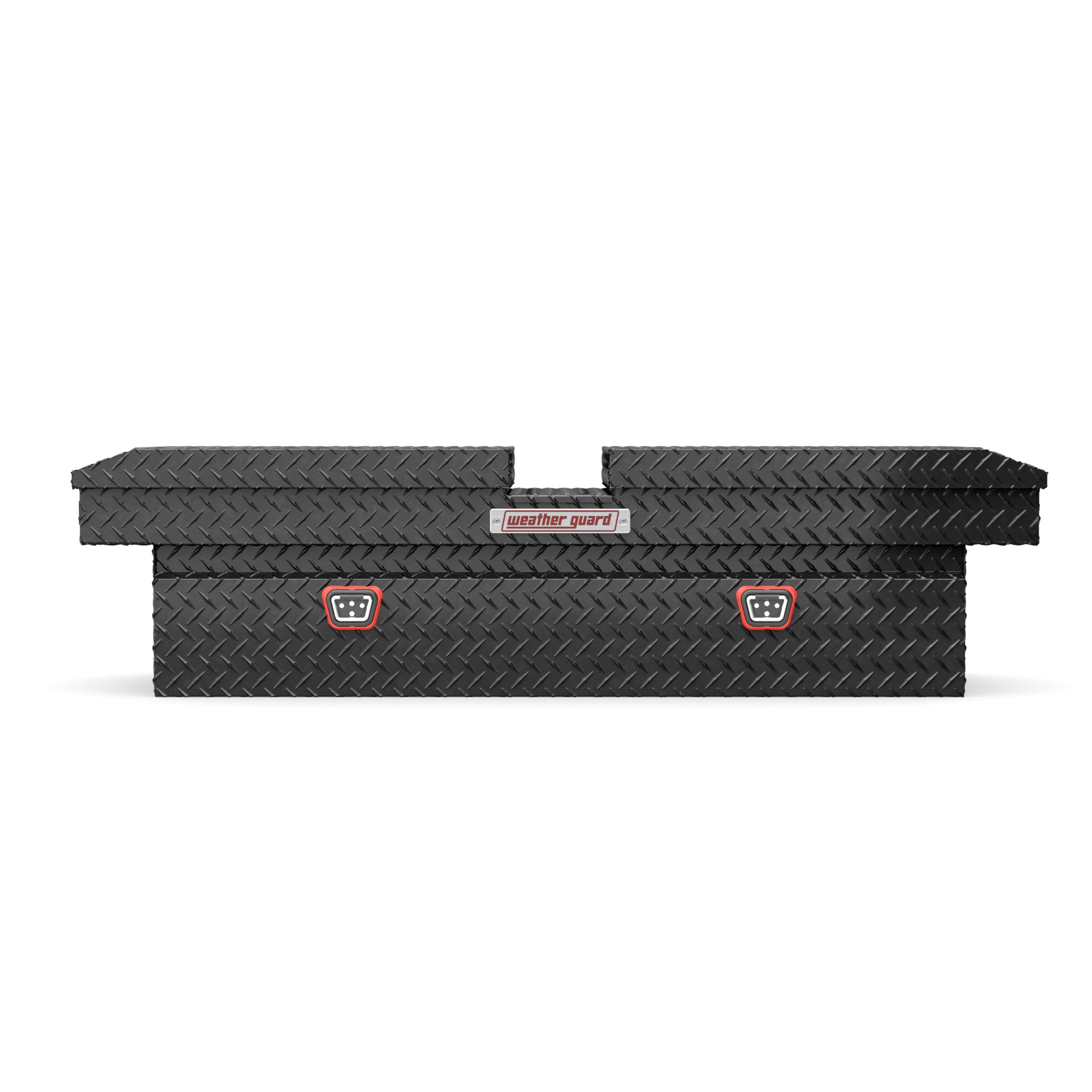 Aluminum Weather Guard Crossover Gull Wing Truck Tool Box, Standard Profile, Fits Full Size Trucks, 11.3 cu ft Storage Capacity (Gloss Black)