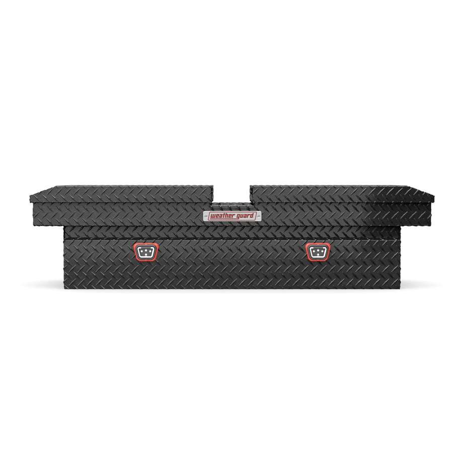 Aluminum Weather Guard Crossover Gull Wing Truck Tool Box, Standard Profile, Fits Full Size Trucks, 11.3 cu ft Storage Capacity (Gloss Black)