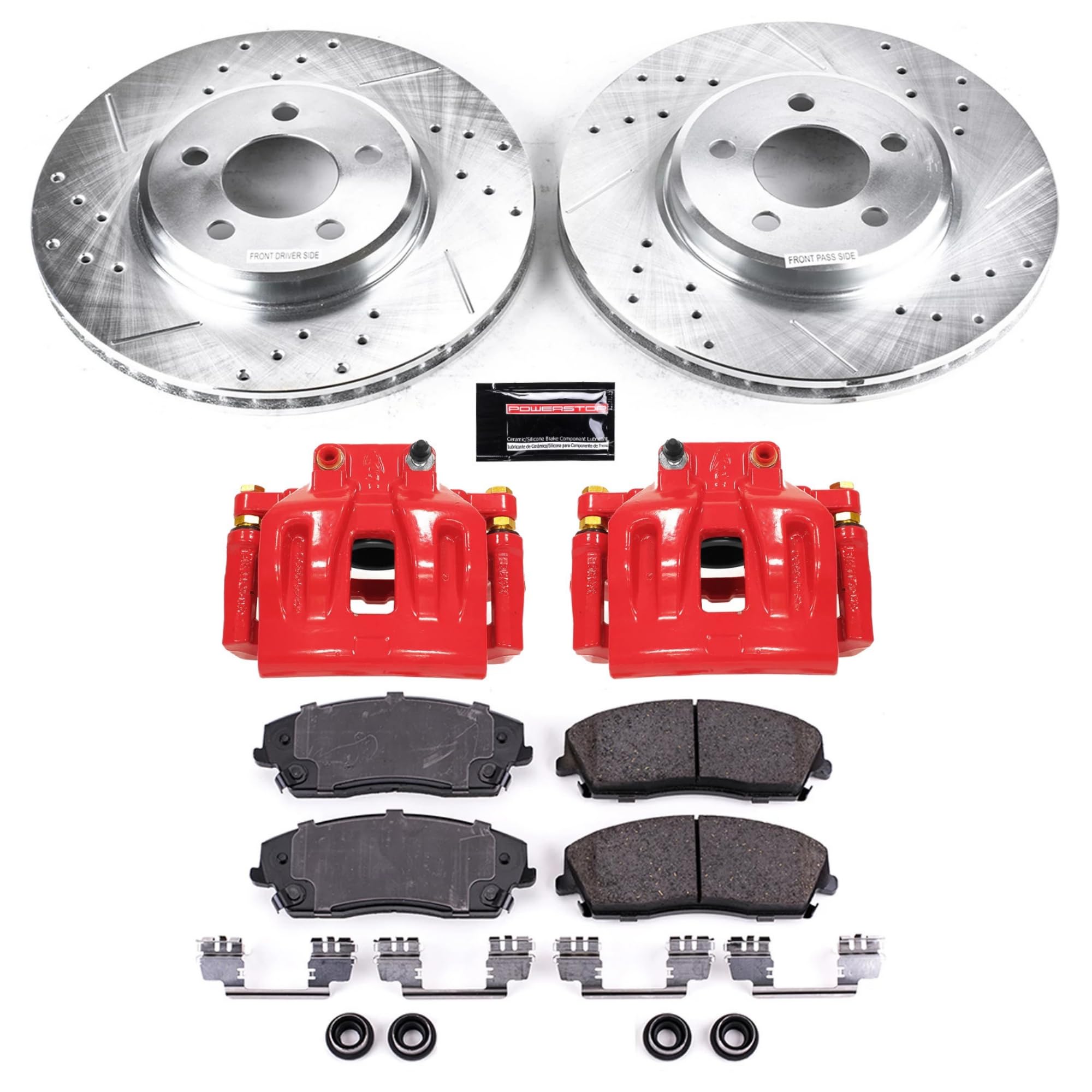 Power Stop Z23 Evolution Sport Brake Kit with Calipers For Chrysler 300 2012-2021, Dodge Charger 2012-2021, Dodge Challenger 2012-2021 [Model Specific]