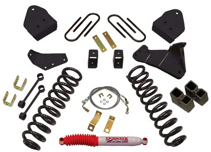 4" Suspension Lift Kit Skyjacker F8401K with Rear Blocks for 2008 F250 Ford 4 WD (Gas Engine)