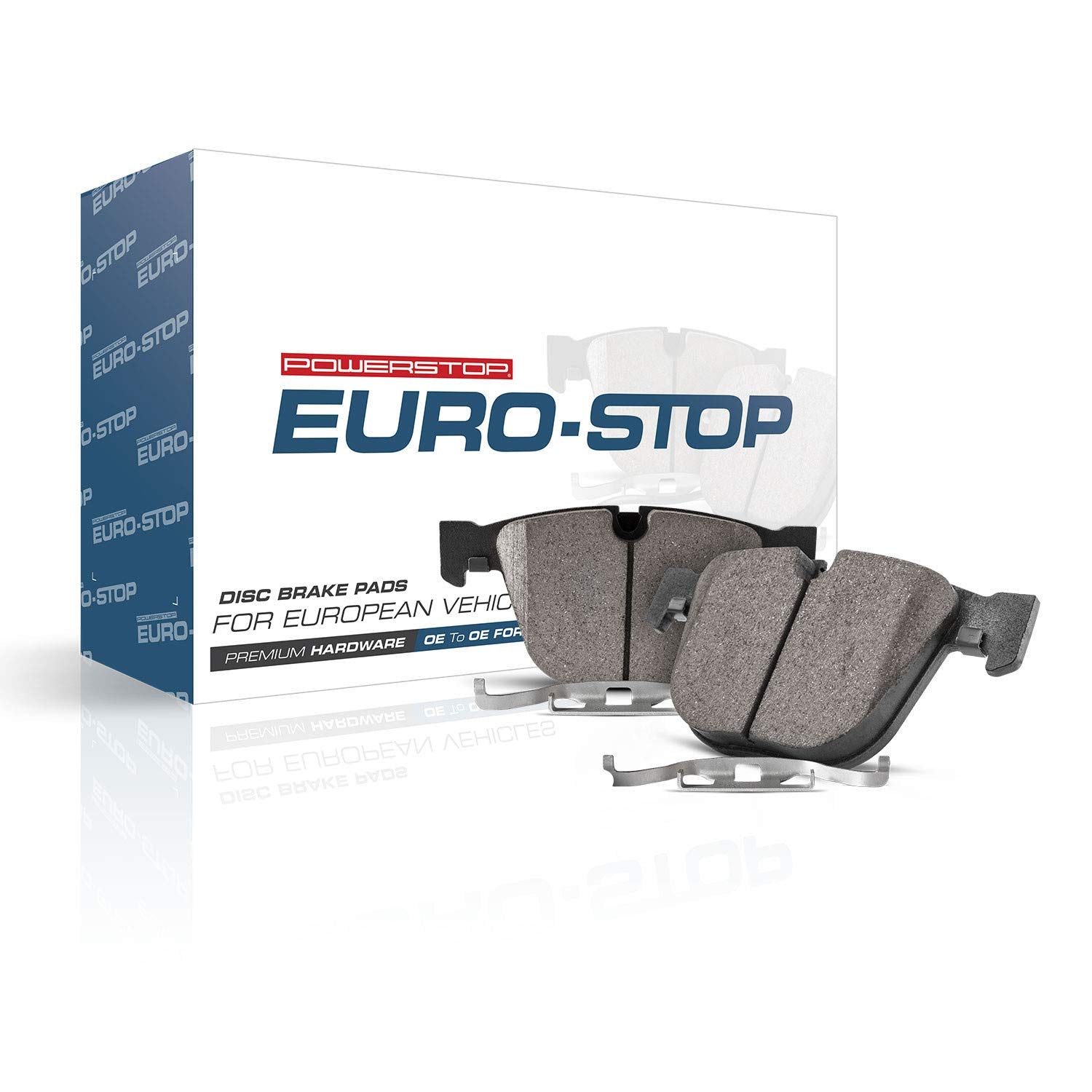 Power Stop Euro-Stop ESP1592 Front Brake Pads For Audi A3 Quat, Audi Q3, Audi S3, VW CC, VW GTI, VW Golf R, VW Jetta, VW Tiguan [Model Specific] ECE R-90