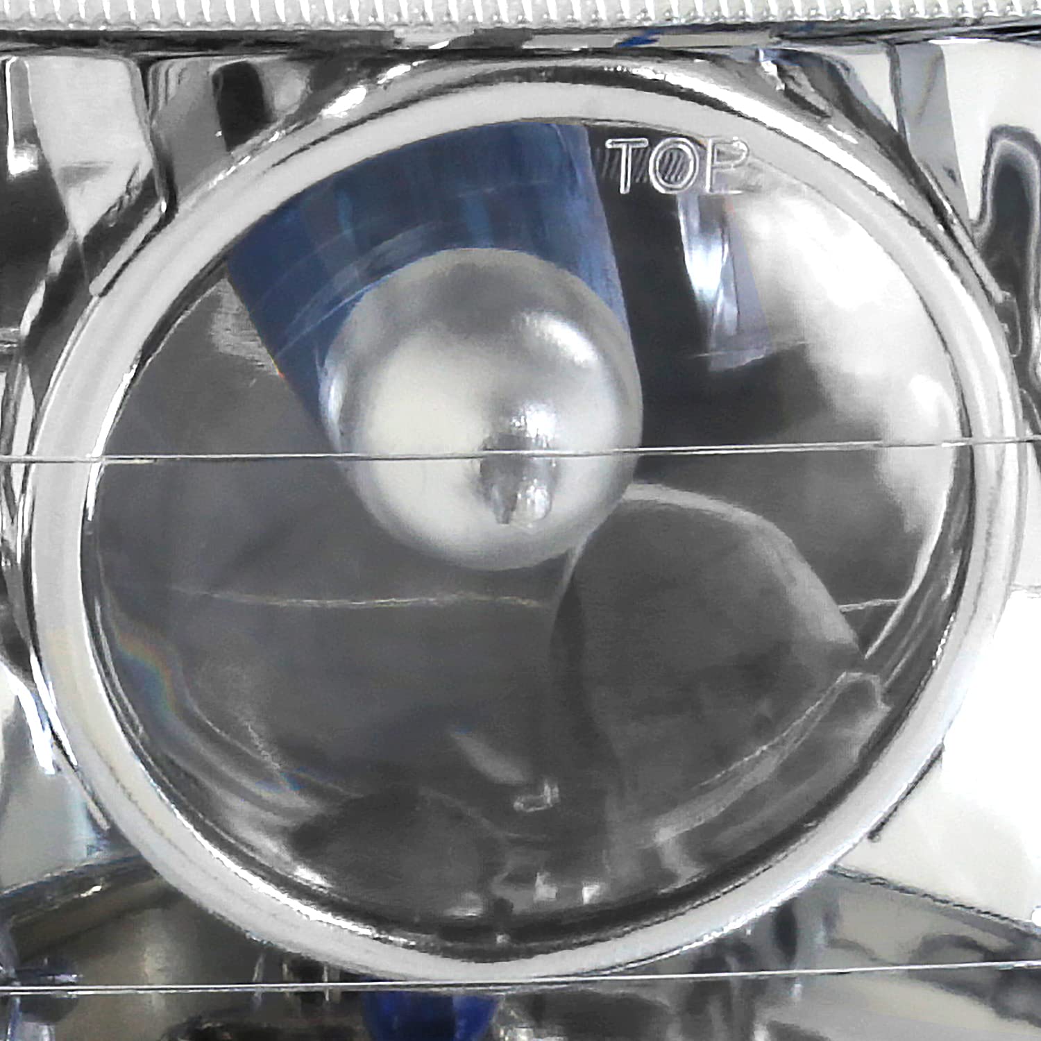 4X6 Chrome Projector Headlights SPEC-D TUNING Head Light Assembly Car Equipped with Left + Right Pair Headlamps Assembly