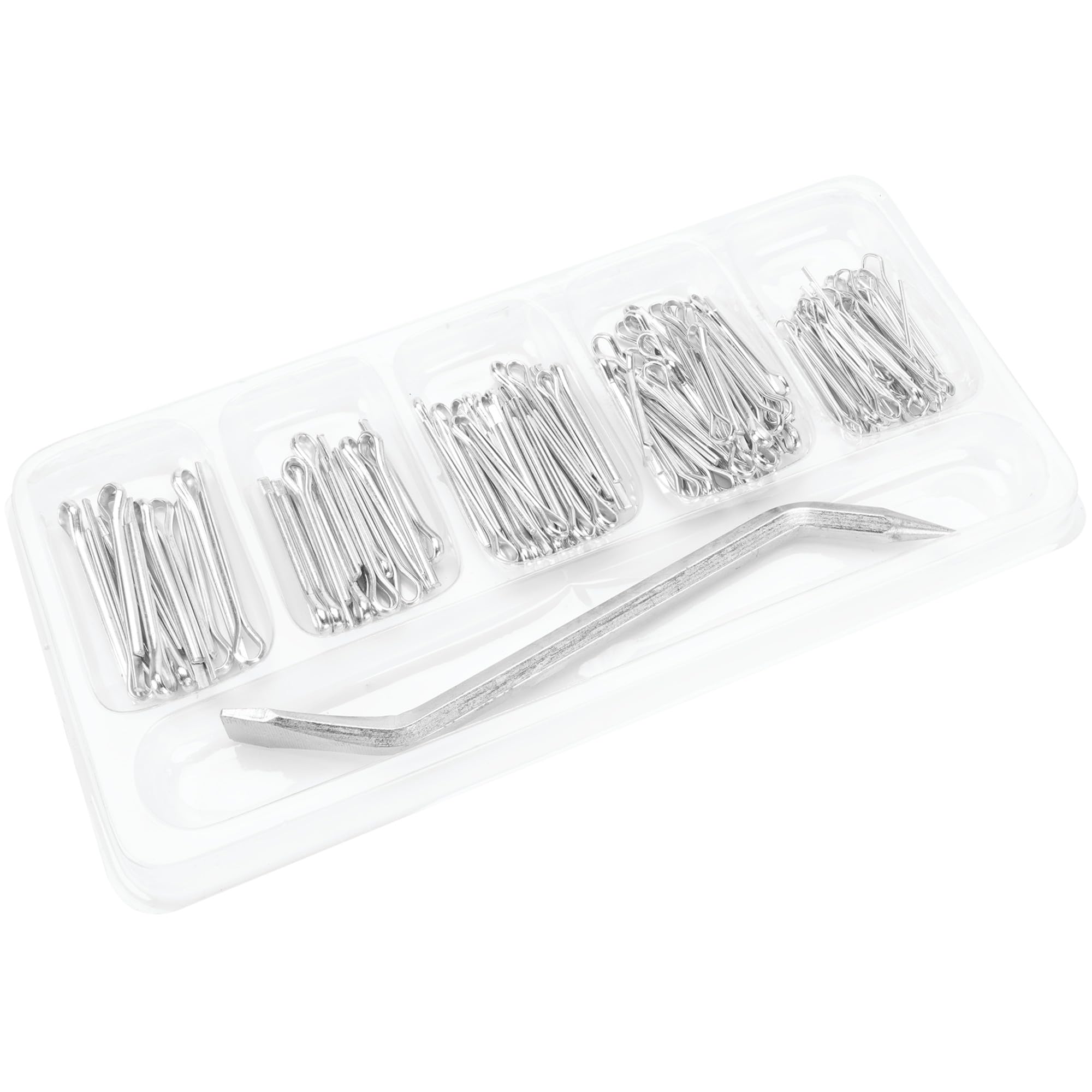 145 pc. Performance Tool 1536 Cotter Pin Set w/Removal Tool, Galvanized Steel, Steel Removal Tool, Storage Case