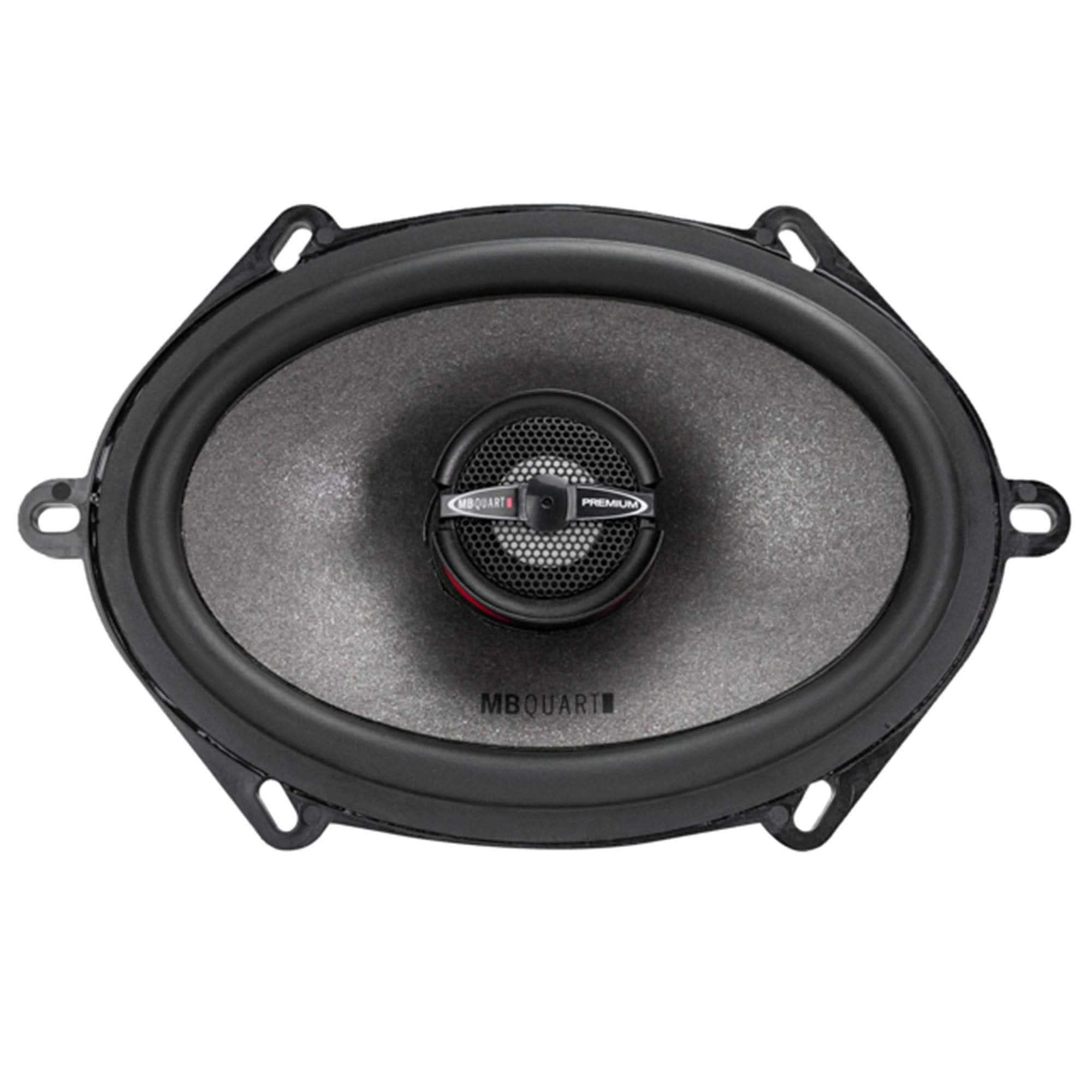 MB Quart Premium Car Speakers PK1-168 (Black, Pair) – 5x7-6x8 Inch Coaxial Speaker System, 220 Watt, 2-Way Car Audio, 4 OHMS (Grills Not Included)