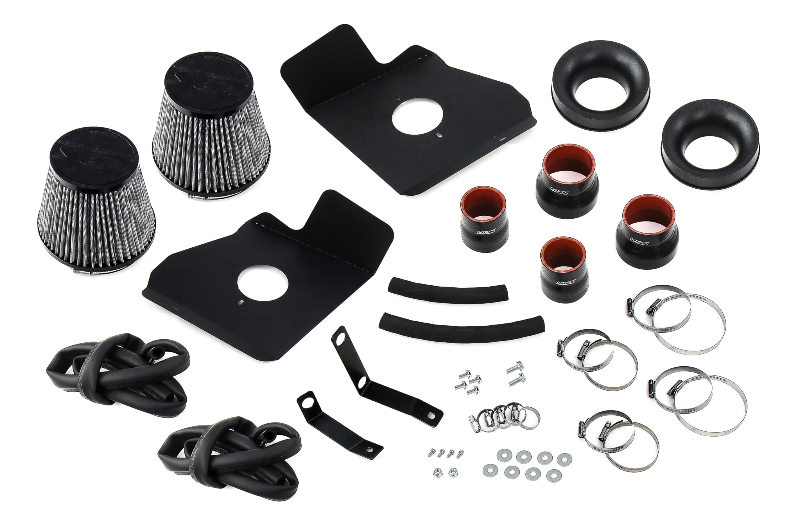 HPS Air Intake Kit Polished with Heat Shield Compatible for 2023-2024 Toyota Sequoia 2022-2024 Tundra 3.4L Turbo, 827-726P