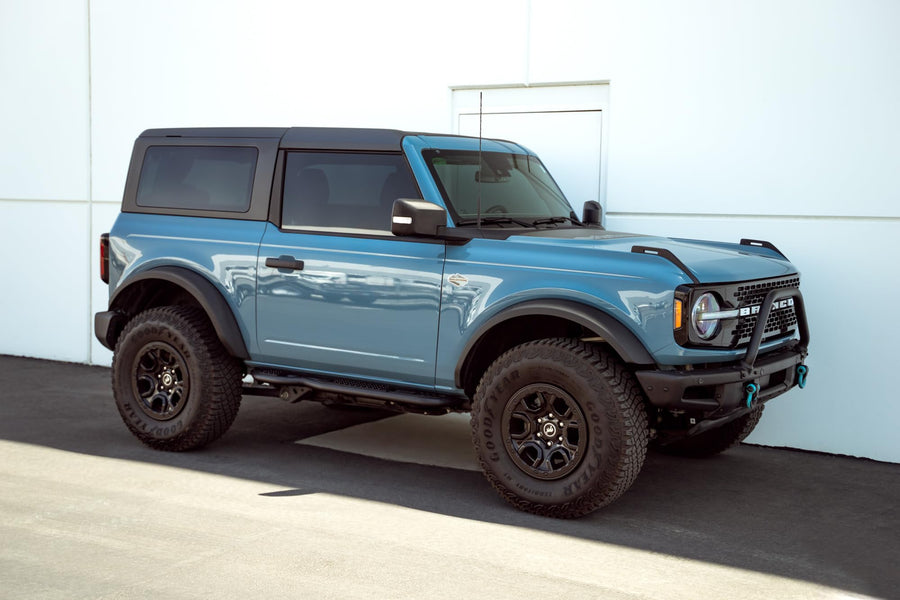 DV8 Offroad Pinch Weld Covers for 2-Door 2021-2025 Ford Bronco | Covers Up Unsightly Pinch Weld | Bolt-On Installation | NOT Compatible OEM Sliders | Micro-Texture Black Powder Coat