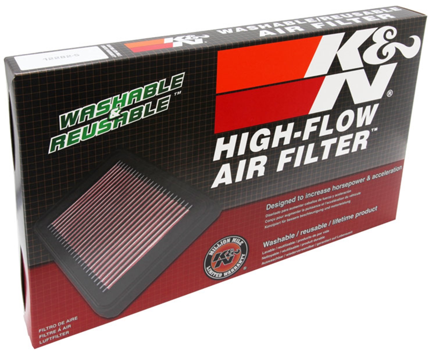 K&N Engine Air Filter: Washable, Increase Power & Acceleration, Premium, Replacement Car Air Filter: Compatible with 1980-1992 ALFA ROMEO (75/Milano, GTV-6, 90, Milano), 33-2545