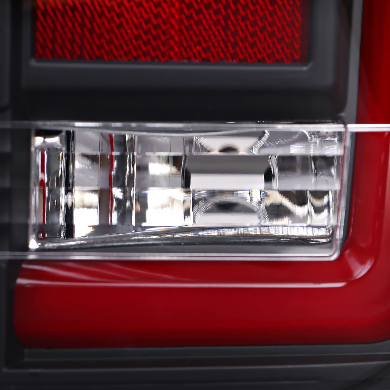 Black LED Tail Lights w/Red LED Light Bar SPEC-D TUNING Compatible with 2004-2015 Nissan Titan, Left + Right Pair Assembly