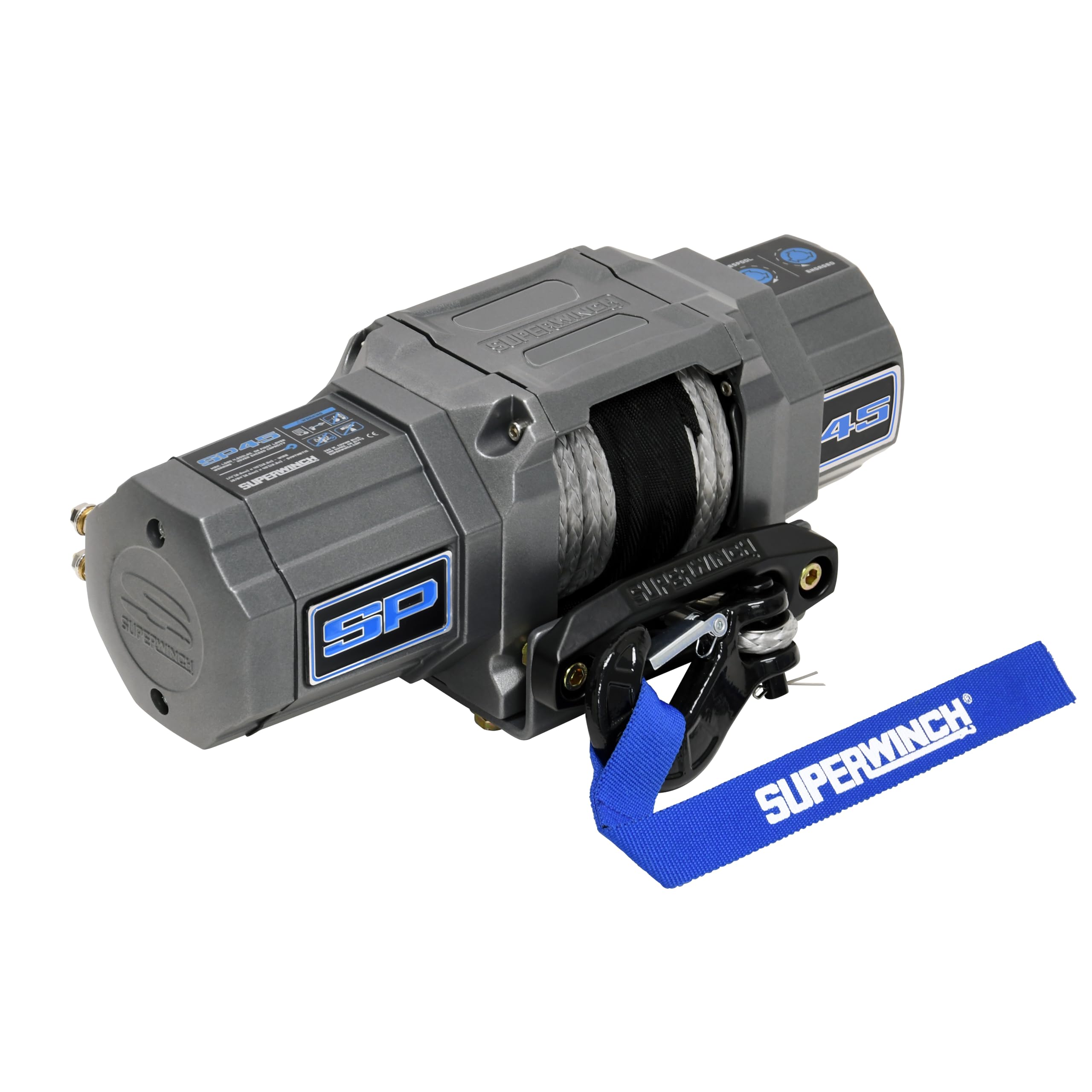 SP SUPERWINCH 45, 4500 lb Capacity, Roller Fairlead, 10 ft Remote, 1/4 in x 40 ft Steel Rope, 12V, Kit