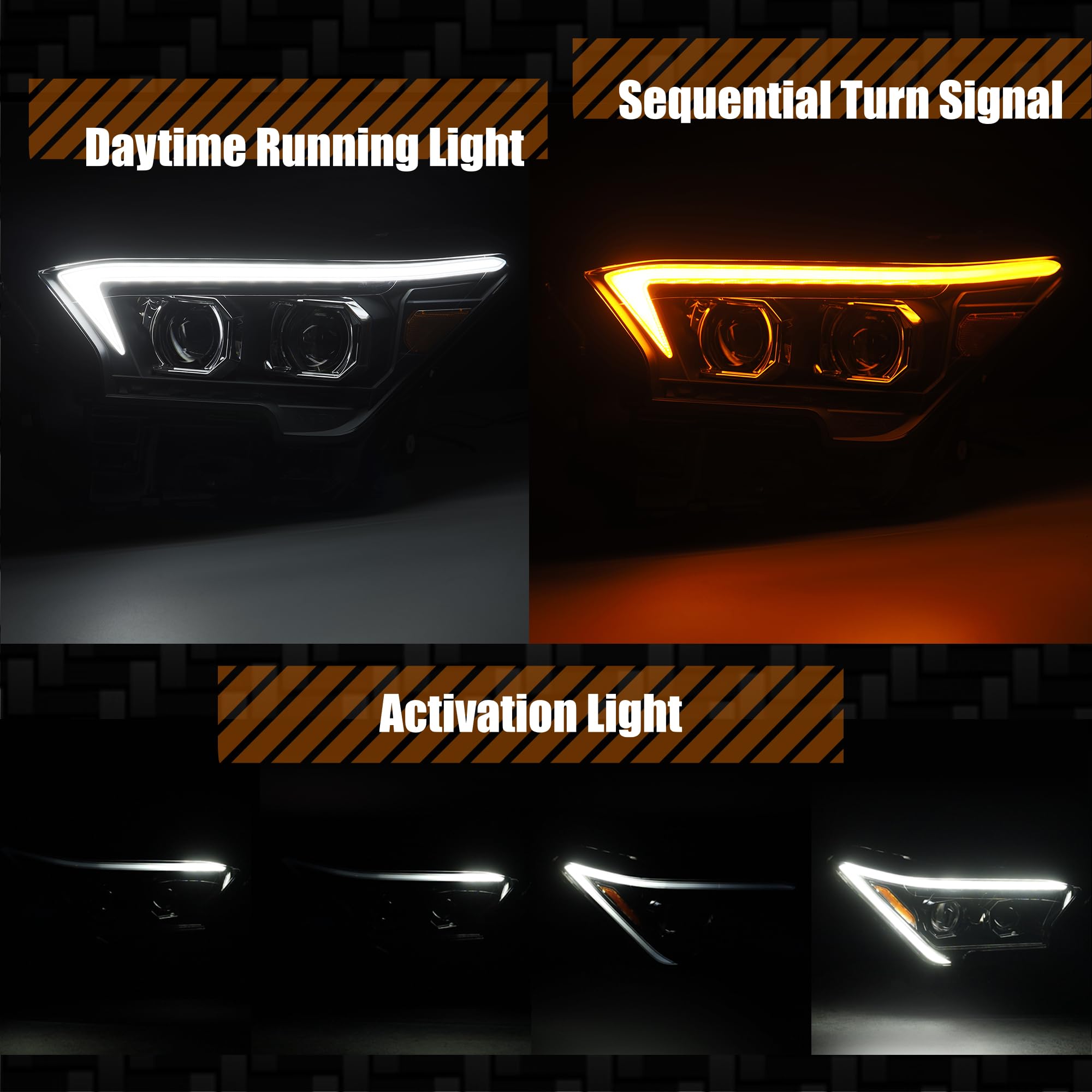 LED Projector Headlights AlphaRex for 24-25 Tacoma /25-up 4Runner OG-Style LUXX-Series Black