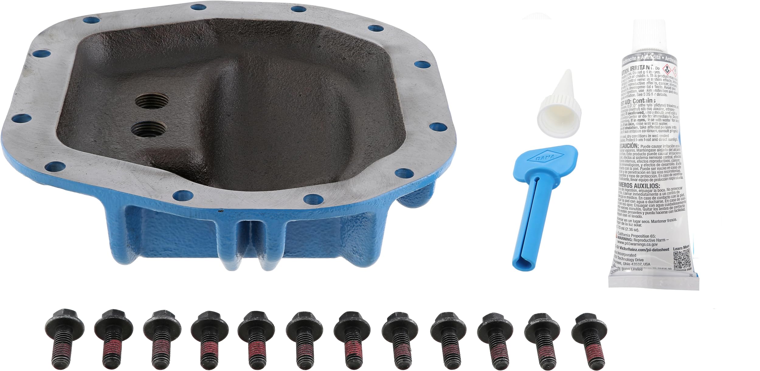 Spicer Nodular Iron 10053465 Front Dana 30 Differential Cover Compatible with Select Wrangler JL - Blue