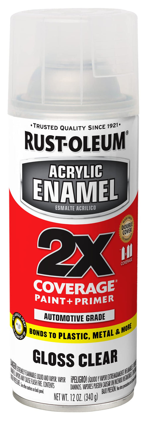 Acrylic Enamel Rust-Oleum 271913 2X Spray Paint, 12 oz, Gloss Clear