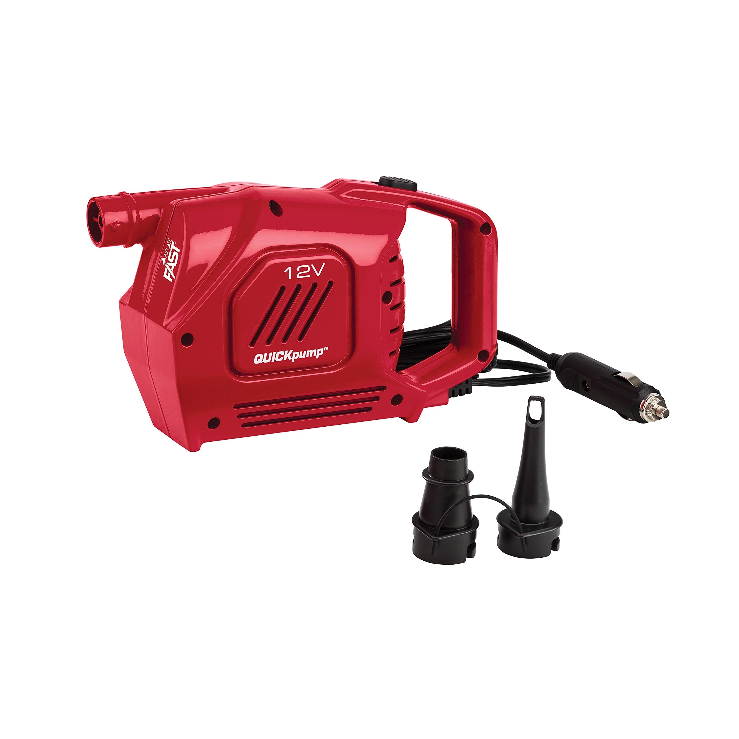 Coleman Air Pump QuickPump for Air Beds & Inflatables, Portable Pump with Fast Inflation or Deflation, Battery-Powered/Rechargeable/12-Volt/120-Volt Power Options