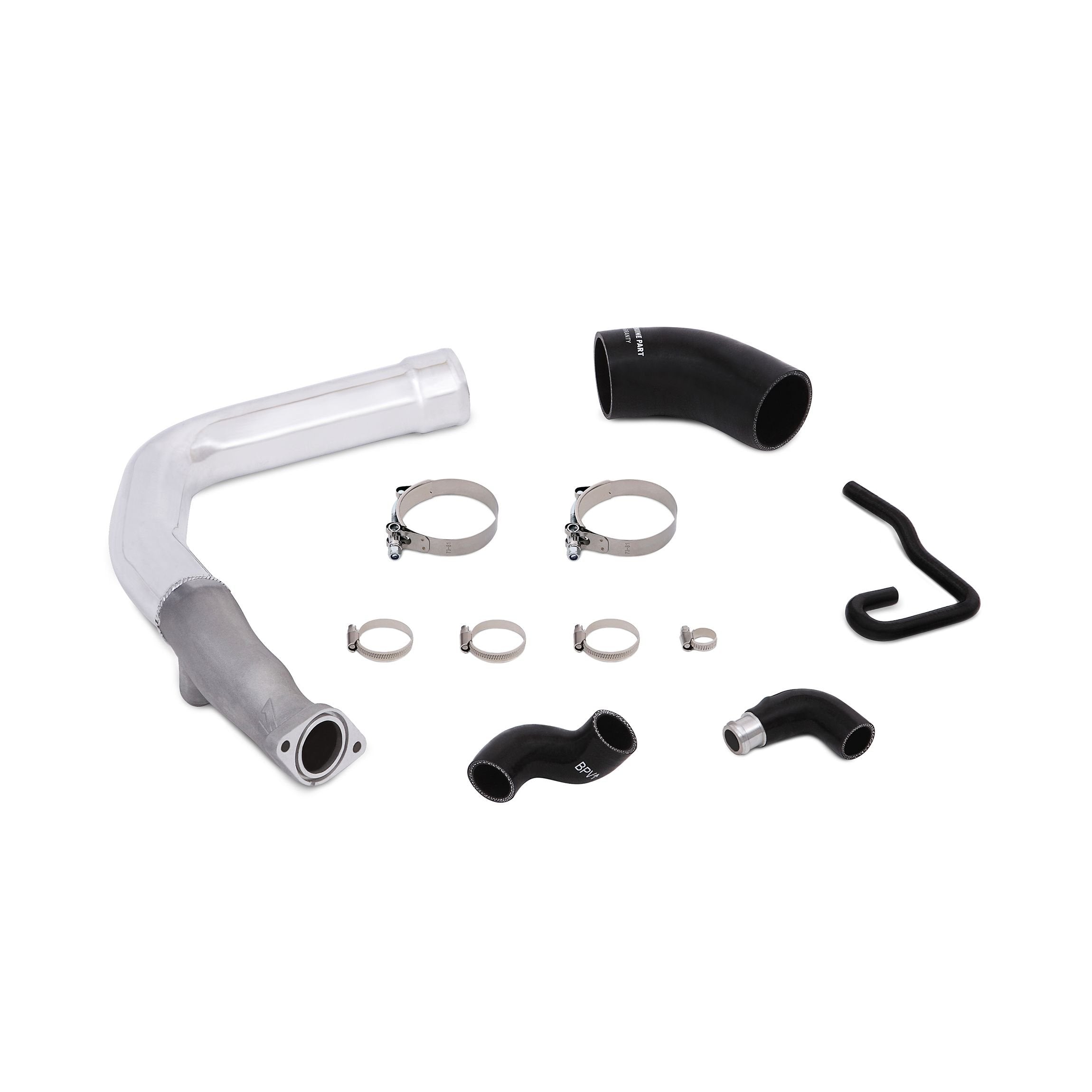 Mishimoto Top-Mount Intercooler Kit MMTMIC-WRX-15PSL Compatible With Subaru WRX 2015+ Silver Cooler, Polished Hose