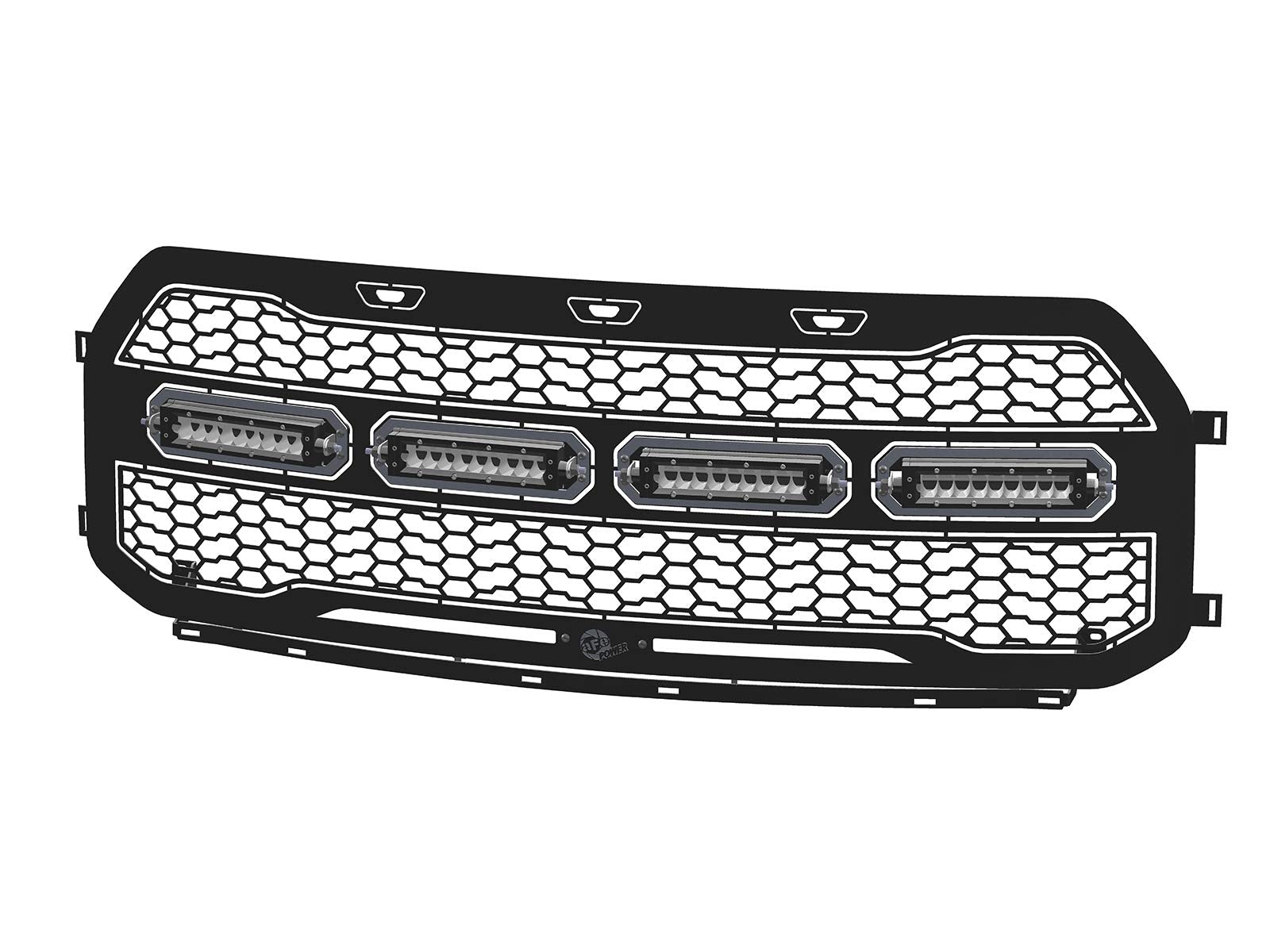 Scorpion aFe Power 79-21001L Complete Replacement Grille Tread Design Black w/LED Lights