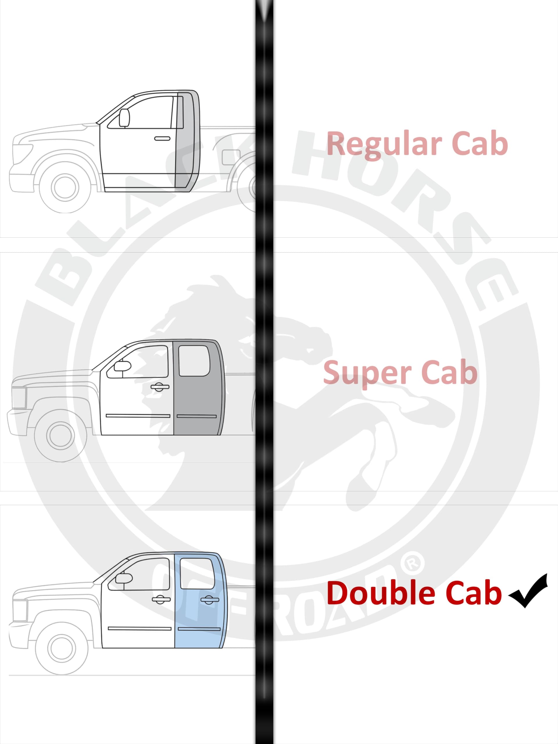 Cutlass Black Horse Running Boards Stainless Steel Compatible with 2024-2025 Toyota Tacoma Double Cab-RN-TO24-76