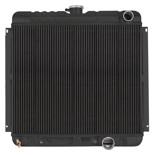 COLD - CASE Black Night Rider Series Cold Case Radiator, 22.4 in W x 20.5 in H x 3 in D, Passenger Side Inlet, Passenger Side Outlet, Aluminum, Black Paint, Automatic, Each