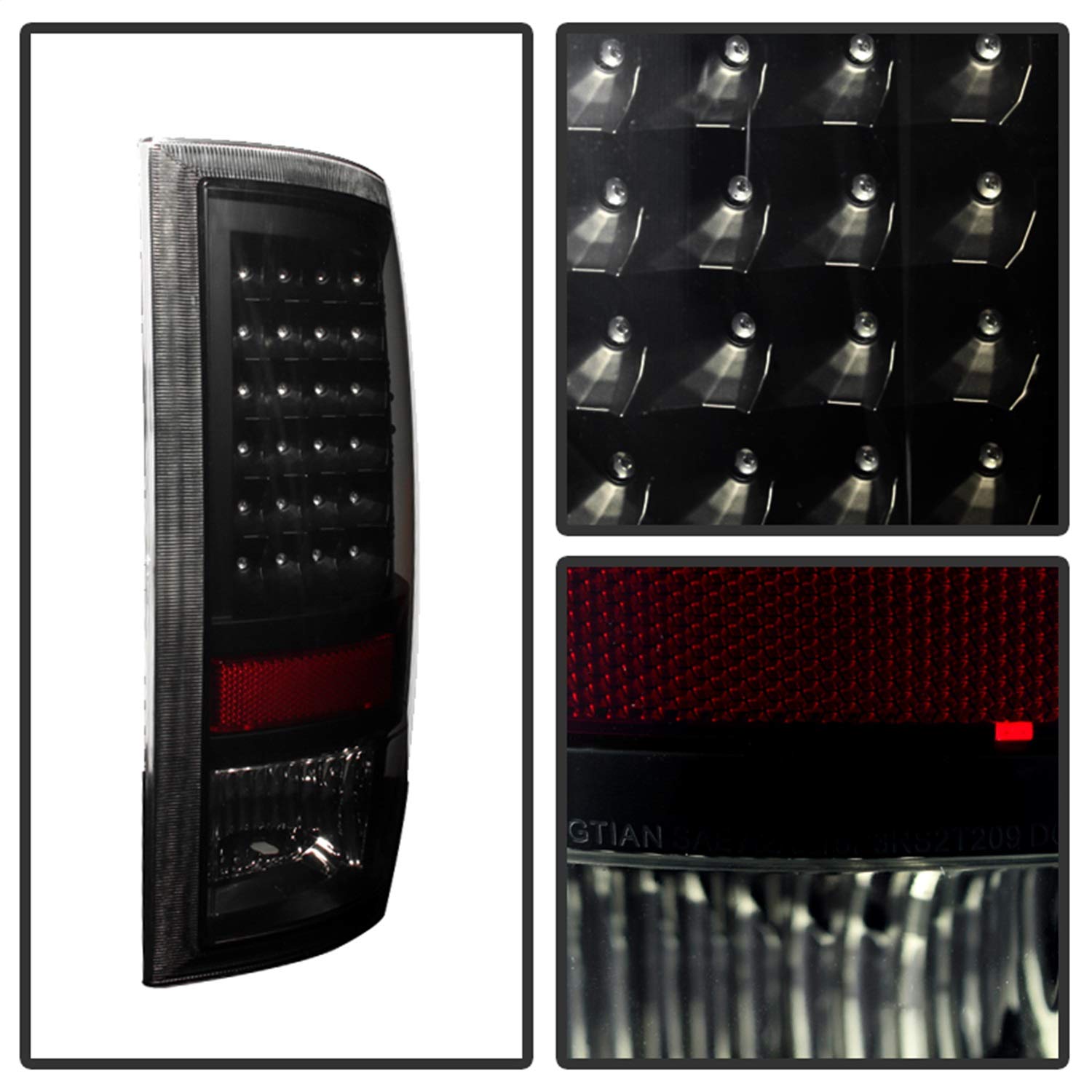 LED Tail Lights Black/Smoked xTune Auto 9025617