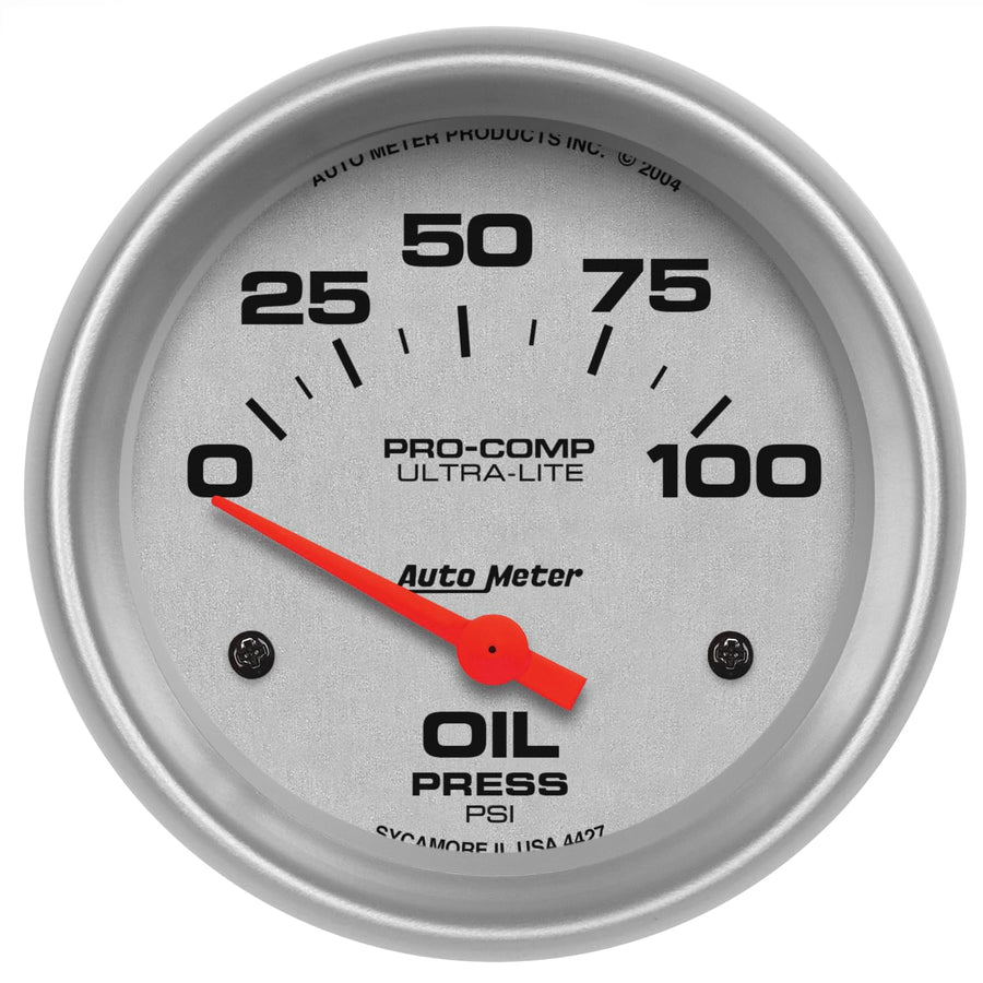 Auto Meter Ultra-Lite 4427 Electric Oil Pressure Gauge, 2.625 in.