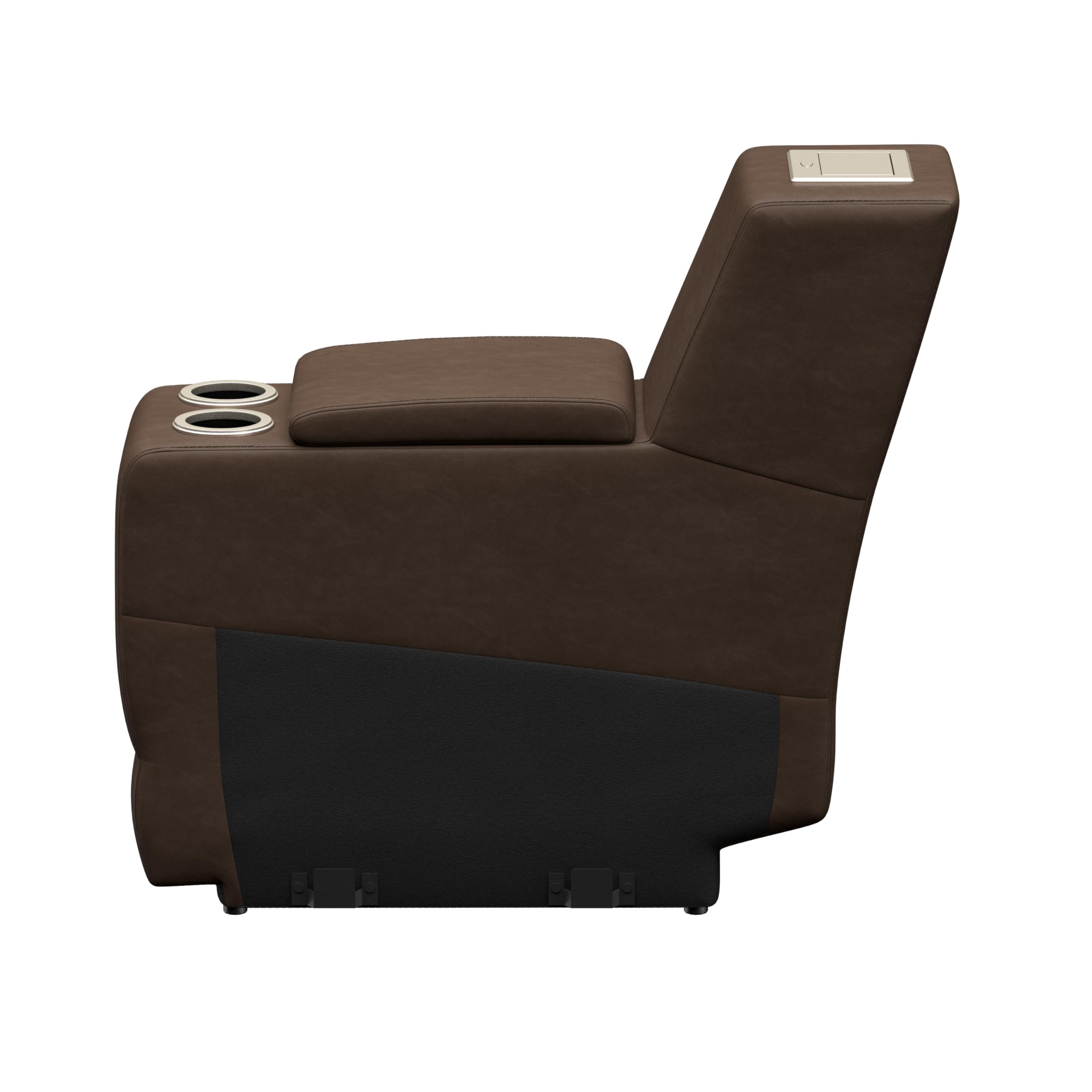 THOMAS PAYNE Seismic Series Signature Satula RV Theater Seating 12" Center Console with Storage Compartment, Dual Cupholders, 110V Power Pop-Up Outlet with Two USB Ports - 2024044195