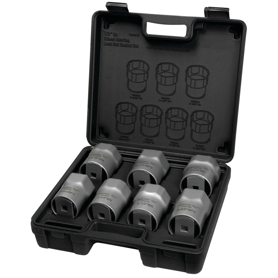 W89314 Performance Tool 1/2-Inch Drive Wheel Bearing Lock Nut Socket Set, 7-Piece