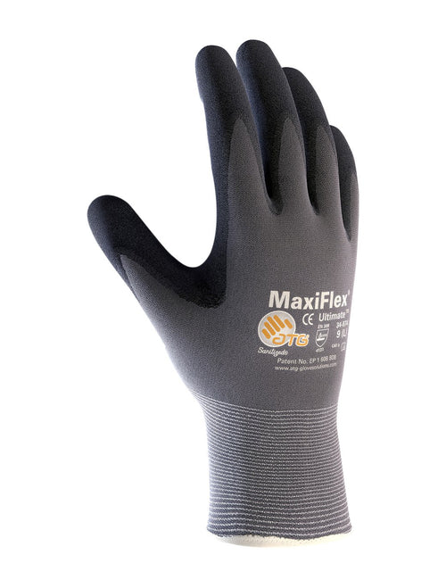 34-874/XS MaxiFlex Ultimate Seamless Knit Nylon/Lycra Glove with Nitrile Coated Micro-Foam Grip on Palm and Fingers, Pack of 144