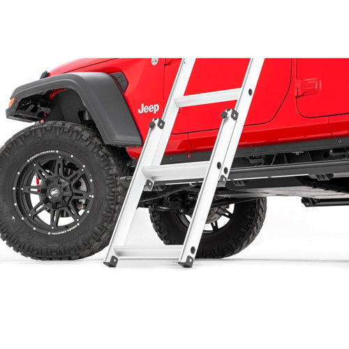 Rough Country Roof Top Tent Mount Rack with Ladder Extension & LED Light Kit, 12V Accessory