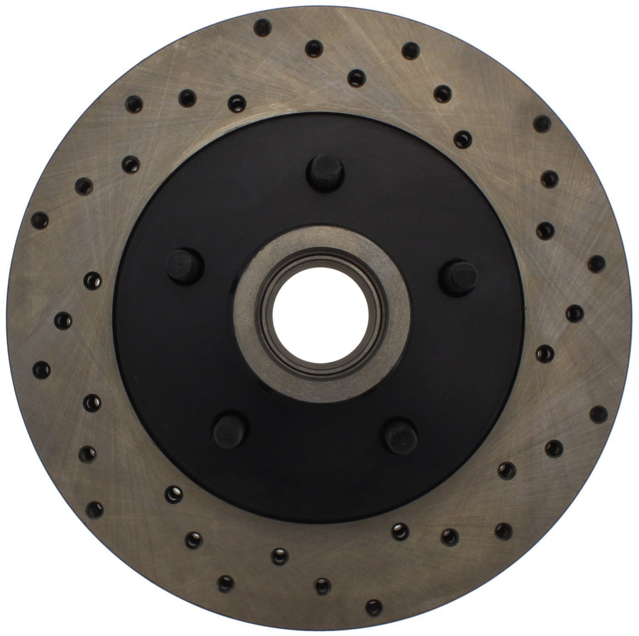 Sport Cross Drilled Brake Rotor StopTech; Front Left 128.66000L