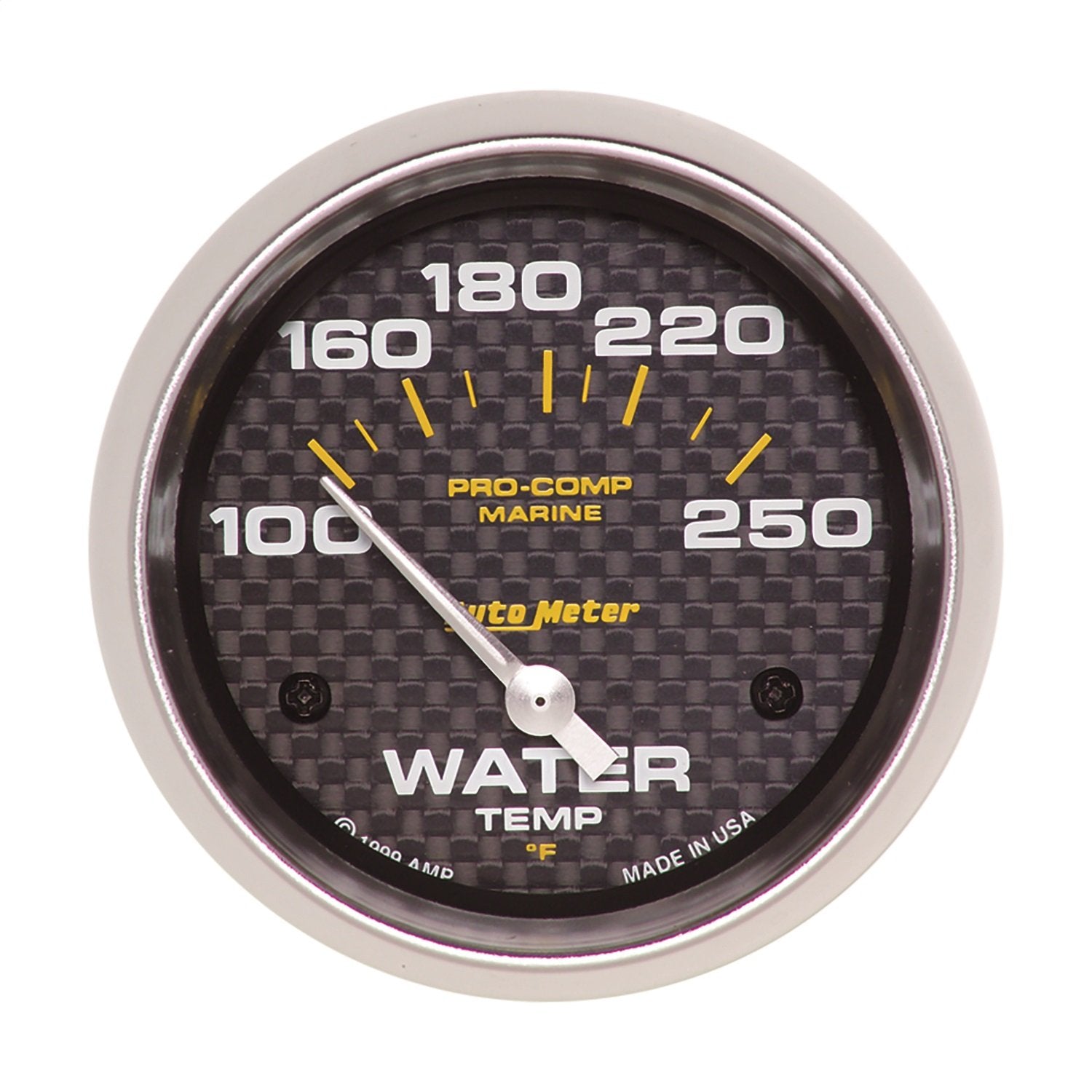 Water Temp AutoMeter Gauge, 2 5/8", 100-250ºf, Electric, Marine Carbon Fiber (200763-40)