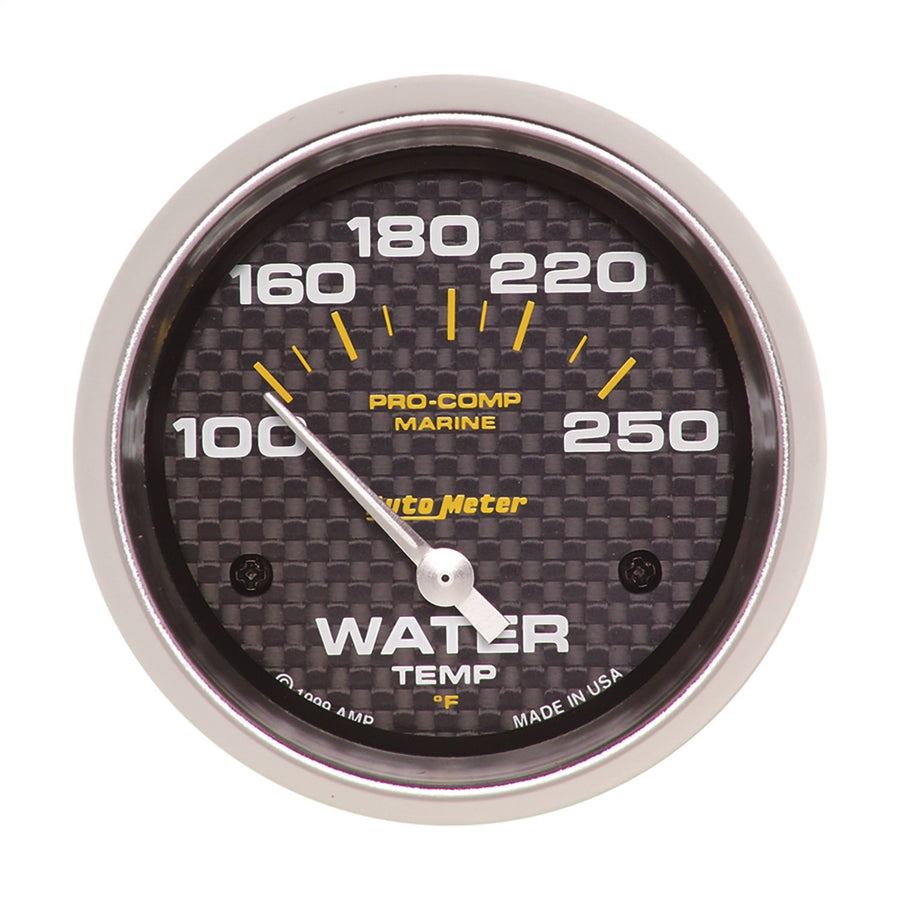 Water Temp AutoMeter Gauge, 2 5/8", 100-250ºf, Electric, Marine Carbon Fiber (200763-40)