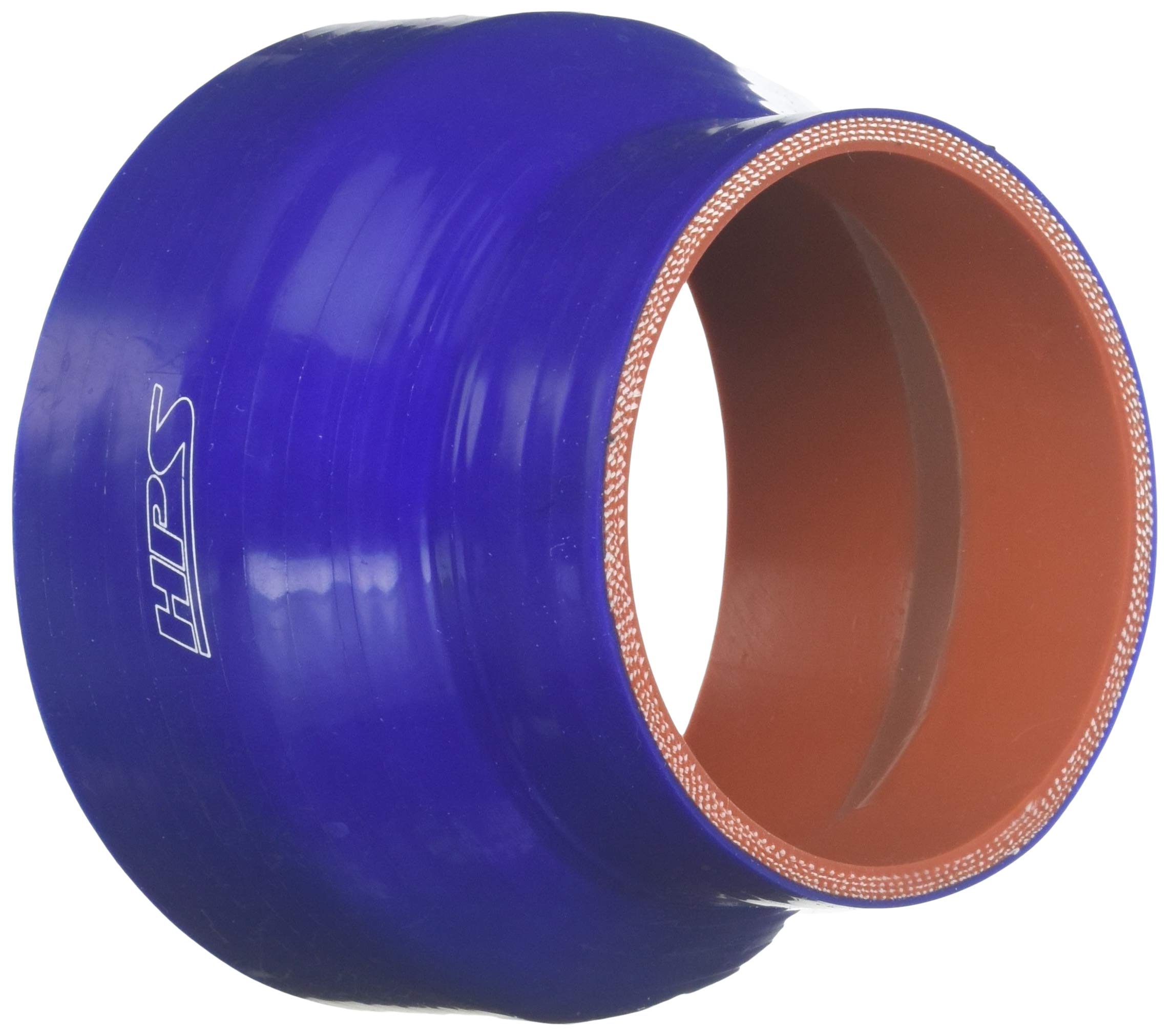 HPS Silicone HTSR-300-400-BLUE High Temperature 4-ply Reinforced Reducer Coupler Hose, 40 PSI Maximum Pressure, 3" Length, 3" > 4" ID, Blue