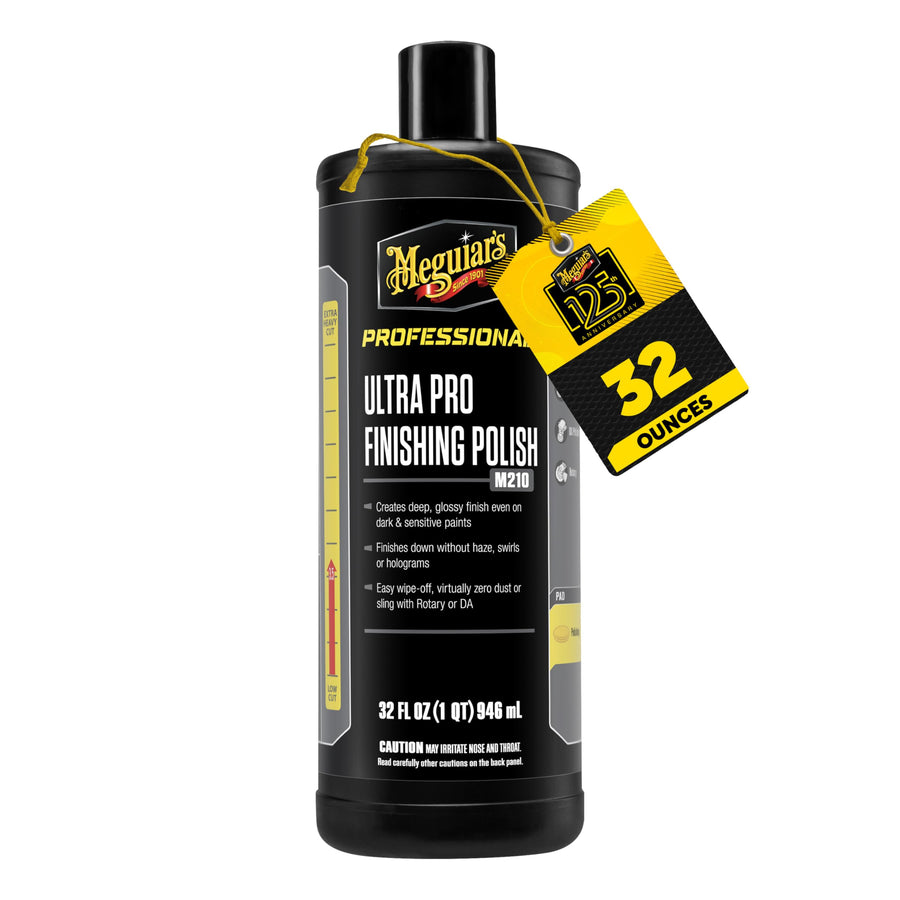 Meguiar's Ultra Pro Finishing Polish Professional M21032, Car Polish for a Mirror-Like Finish on Your Car, Removes Swirls and Rotary Holograms While Increasing Gloss and Shine, 32 Oz