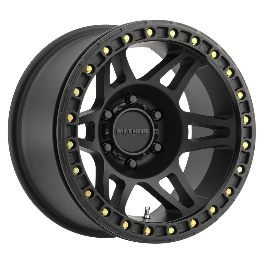 Method Race Wheels 106 Matte Black Beadlock 17x9" 6x5.5", 44mm offset 3.5" Backspace, MR10679060544B