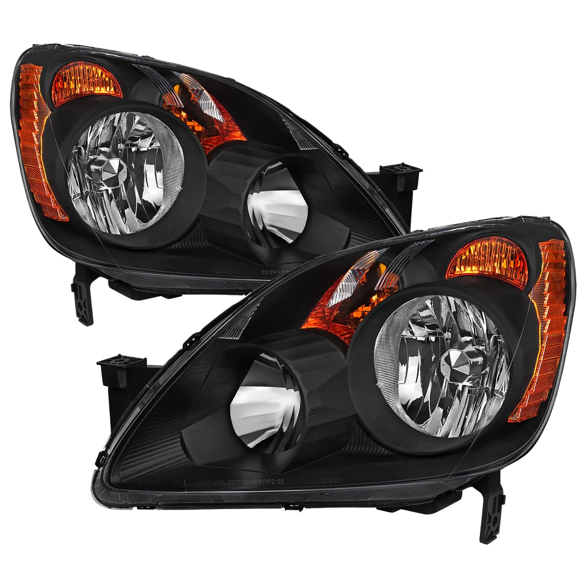 Black Headlights SPEC-D TUNING Compatible with 2005-2006 Honda CR-V models made in Japan only