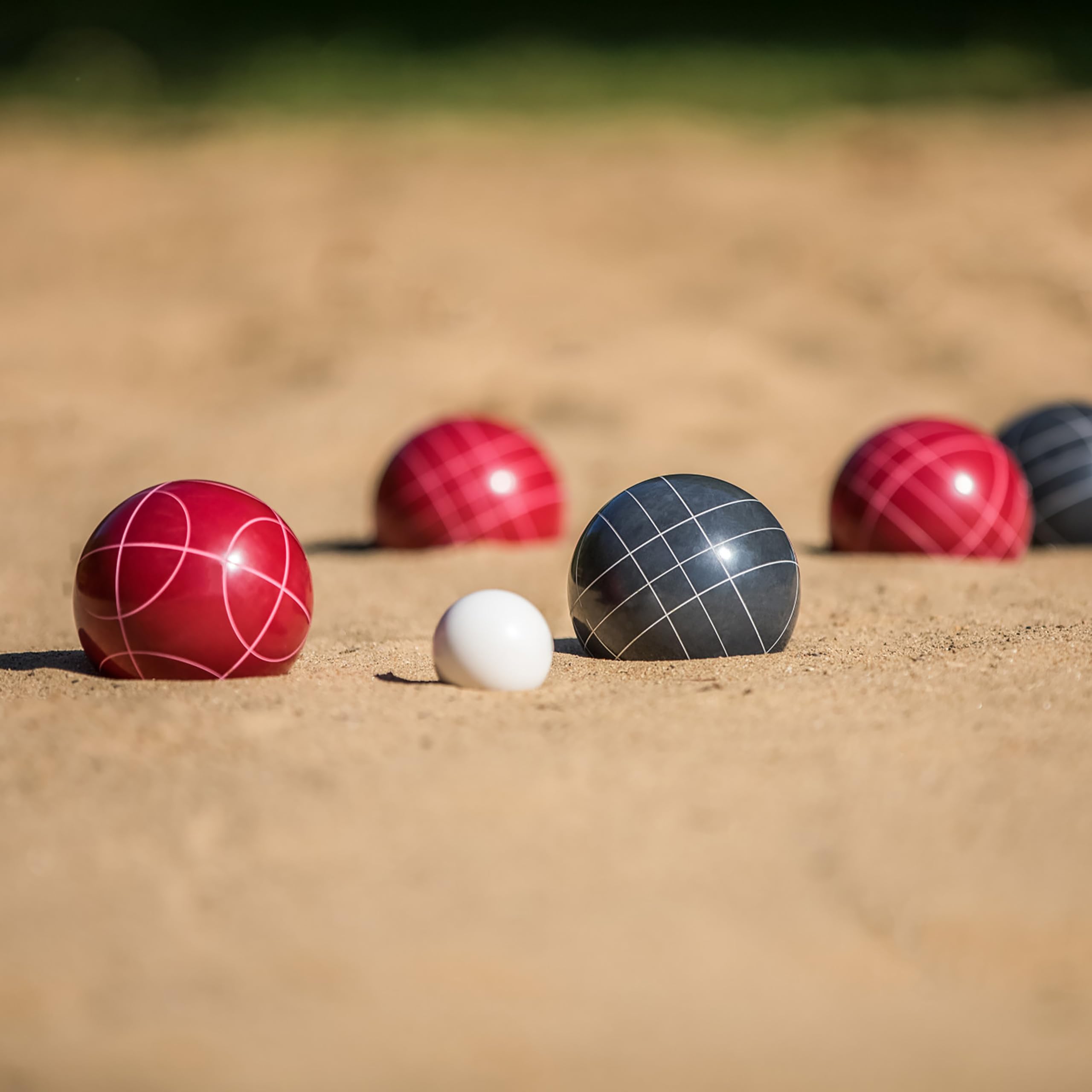 Competition Triumph Sports 100mm Resin Bocce Ball Outdoor Game Set with Carrying Bag for Easy Storage,Multi,One Size,35-7103-3