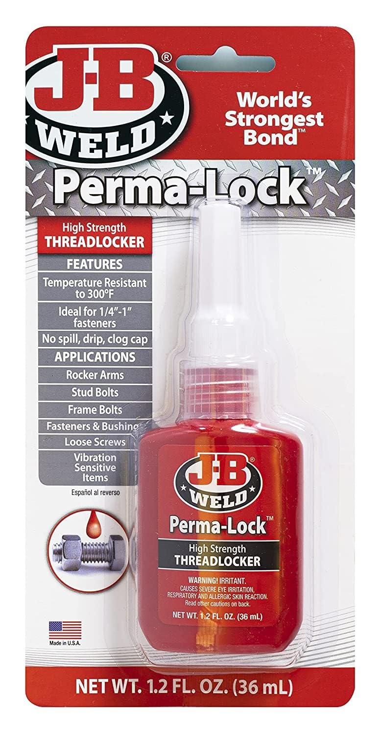 J-B Weld Perma-Lock High Strength Threadlocker - Red - 36 ml