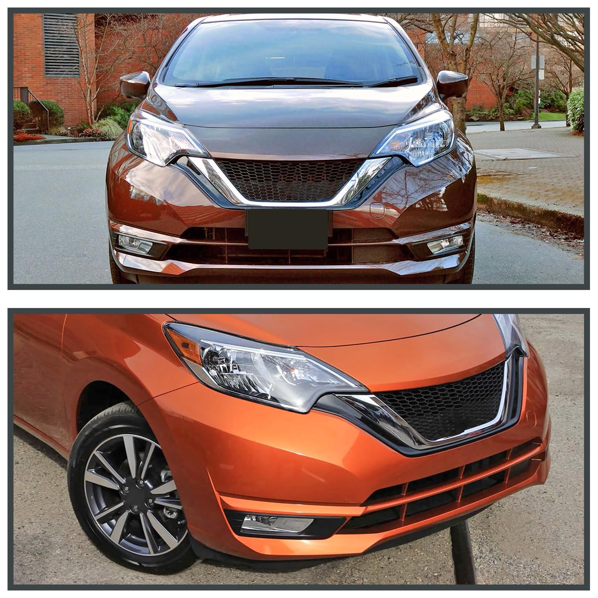 Fog Lights SPEC-D TUNING Chrome w/Switch and Wiring Harness Compatible with 2017-2019 Nissan Versa Note Hatchback, L+R Pair Assembly