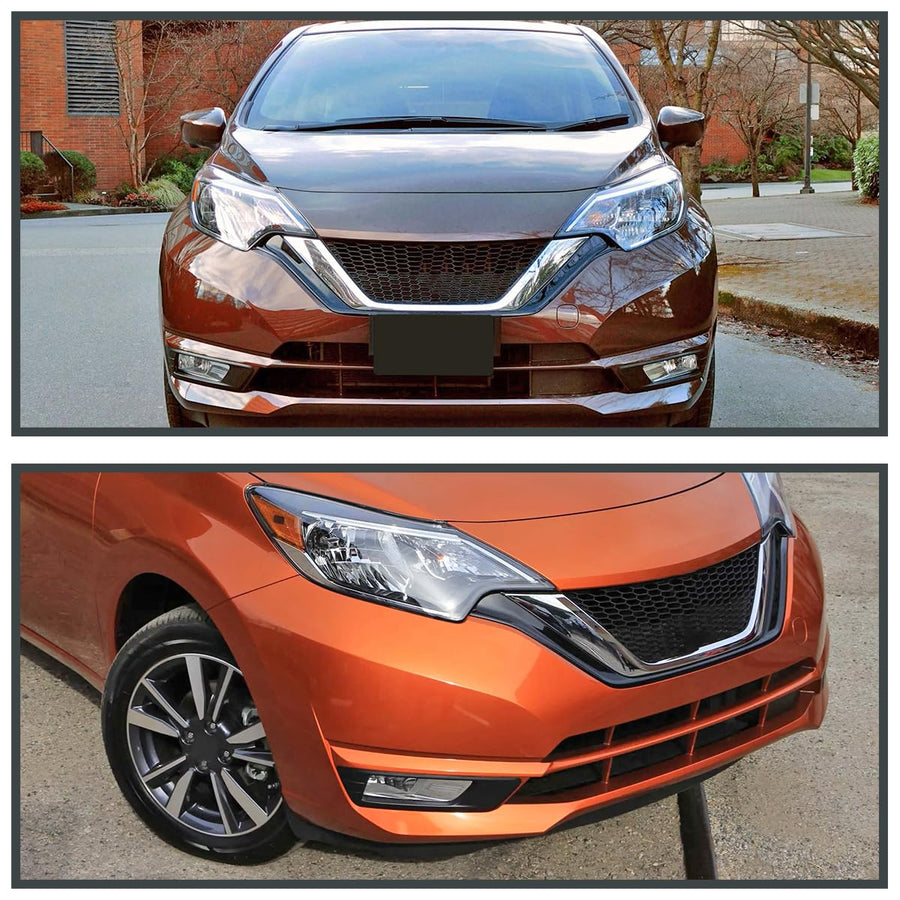 Fog Lights SPEC-D TUNING Chrome w/Switch and Wiring Harness Compatible with 2017-2019 Nissan Versa Note Hatchback, L+R Pair Assembly
