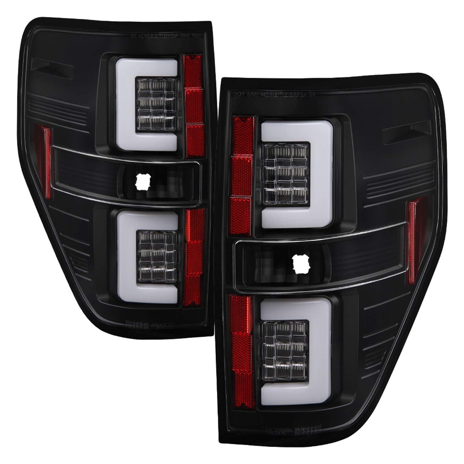 Ford F150 09-14 Spyder 5084200 Version 2 Light Bar LED Tail Lights - Black