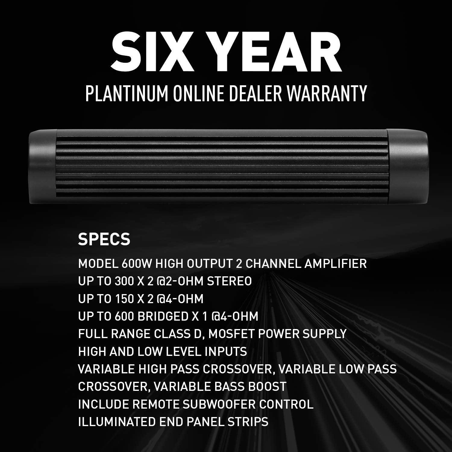 Planet Audio 2 Channel MB600.2D Class D Car Amplifier - 600 Watts, 2 Ohm Stable, Digital, Full Range, Mosfet Power Supply, Great for Speakers and Subwoofers