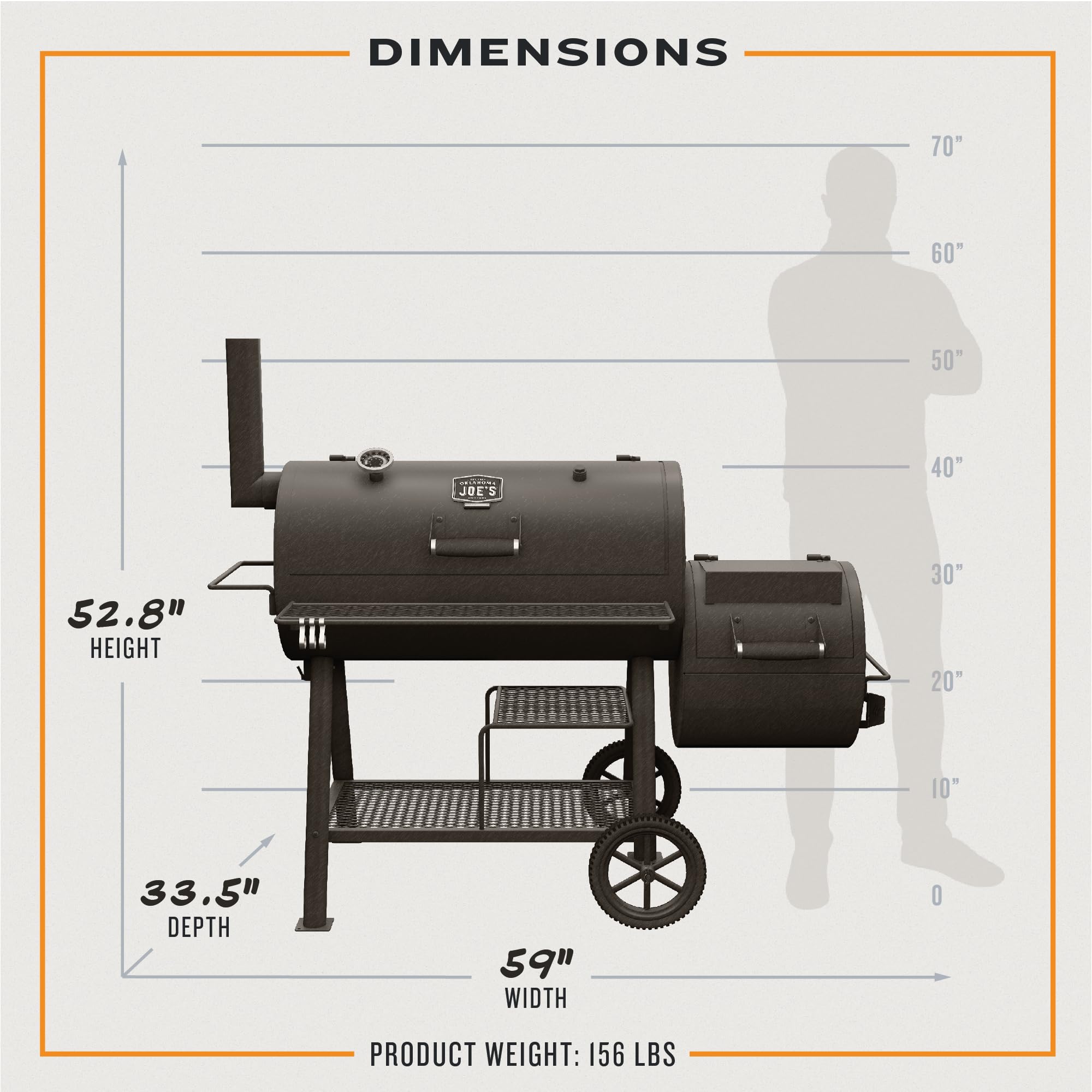 Highland DLX Offset Smoker and Grill Oklahoma Joe's - 24203002