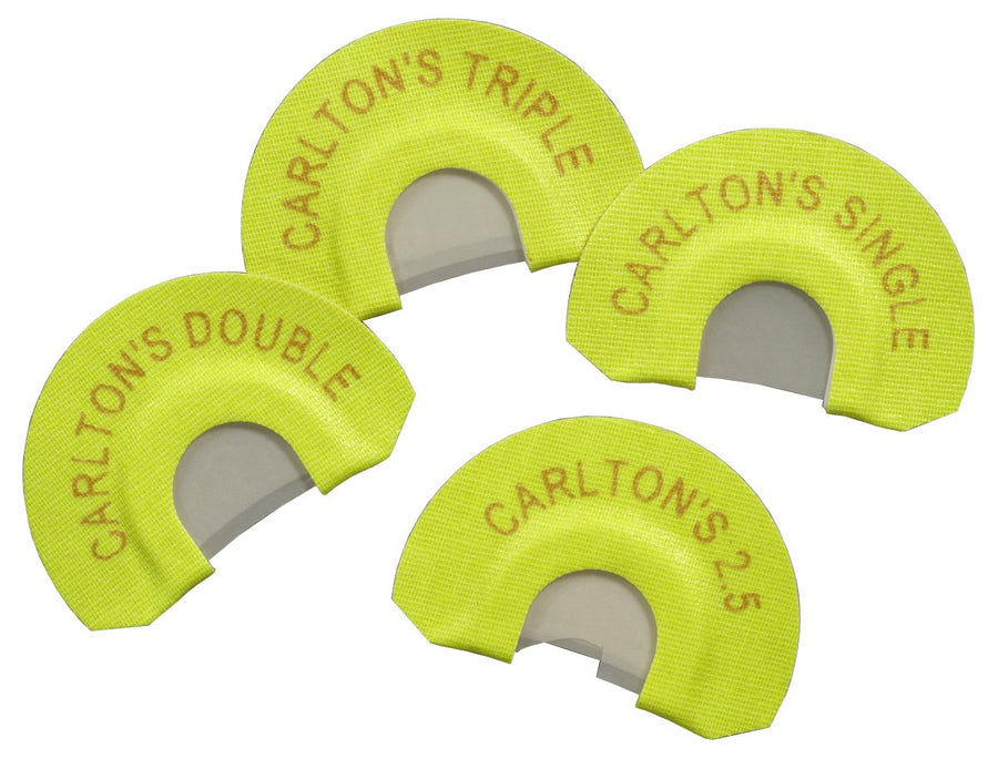 Carlton's Calls Premium Flex Elk Diaphragm Game Calls 4-Pack - Single, Double, Triple & 2.5 Combo Diaphragm Calls - Realistic Elk Calling Sounds