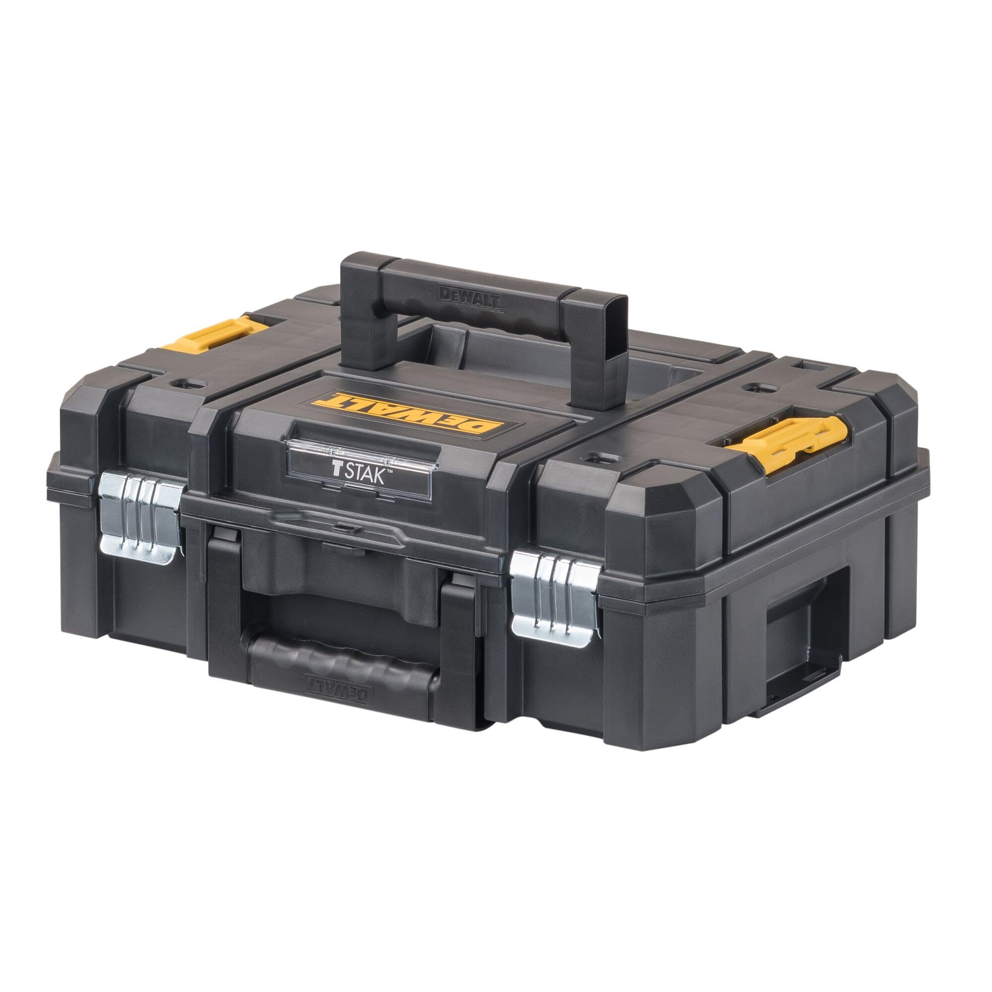 DEWALT Tool Box TSTAK II, Flat Top Storage Case, Organizer Box Holds Up To 66 lbs, Flexible Platforms for Stacking, 13 Inch (DWST17807)