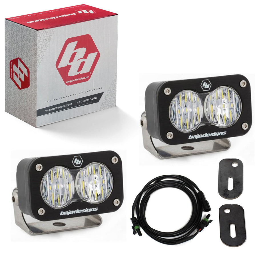 S2 Sport Baja Designs Dual LED Reverse Light Kit for Ford Ranger 2019-22 Truck (Wide Cornering; Clear)