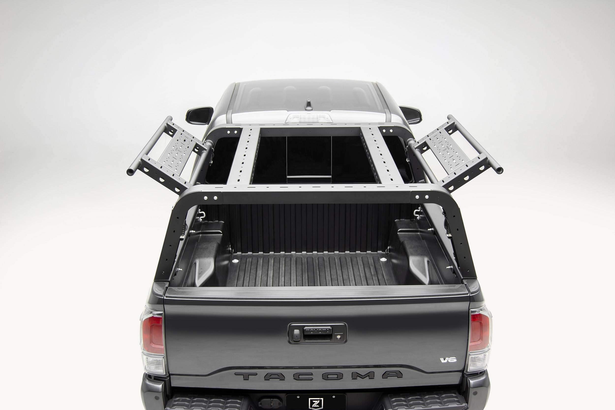 ZROADZ Access Rack Overland 2016-2021 Toyota Tacoma - w/Two Lifting Side Gates - For Use w/Factory Trail Rail Cargo System - Includes Complete LED Kit - Bolt On Easy Installation - PN #Z839101