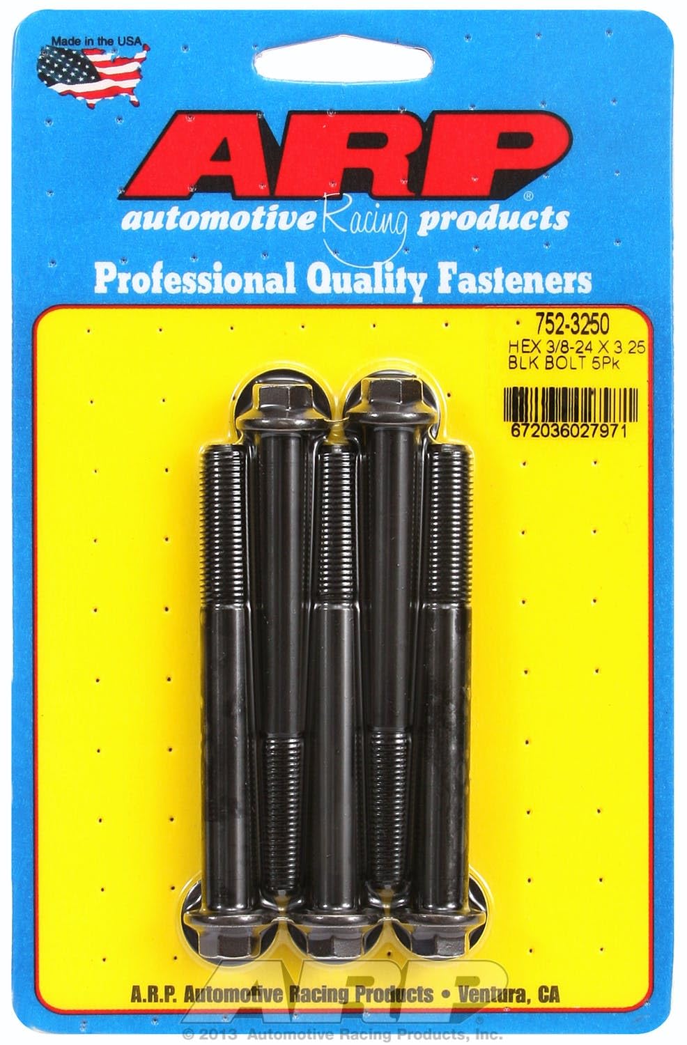 Hex ARP (752-3250) Oxide Bolt, Black