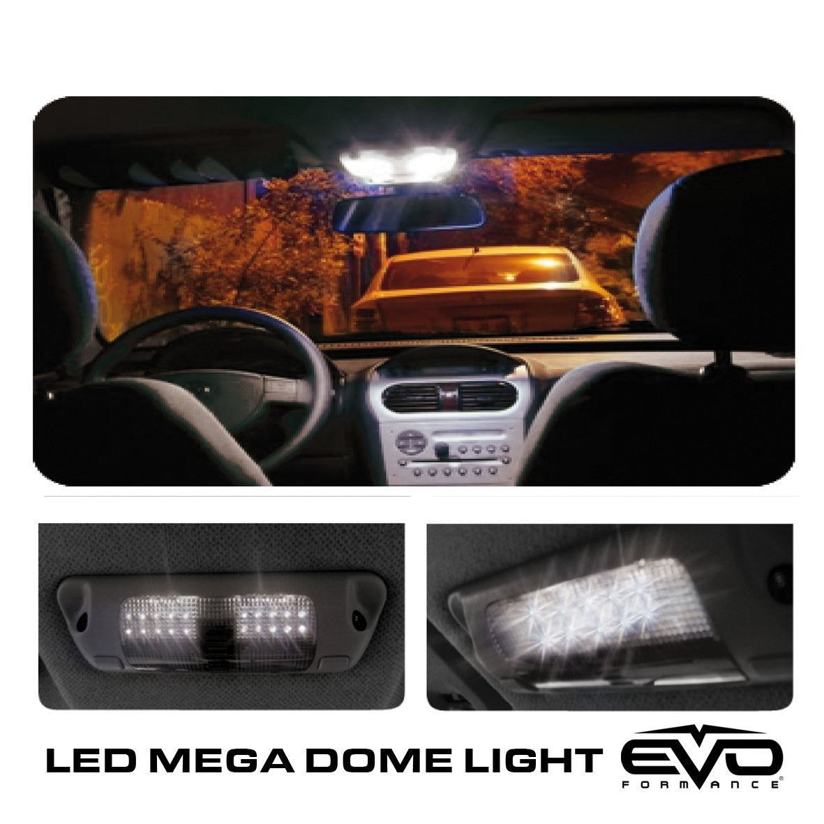Ultra White CIPA 93346 Mega LED Universal Interior Dome Light