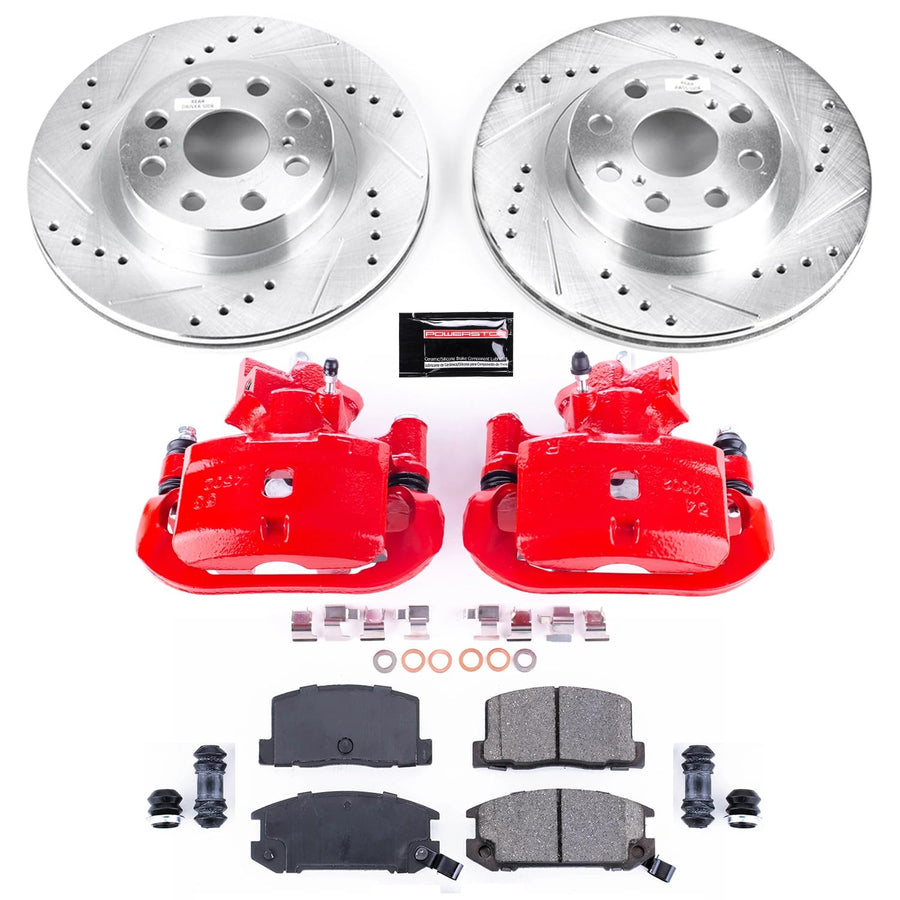 Power Stop Z23 Evolution Sport Brake Upgrade Kit with Powder Coated Calipers- Rear For Toyota MR2 Spyder 2000-2002 [Model Specific]