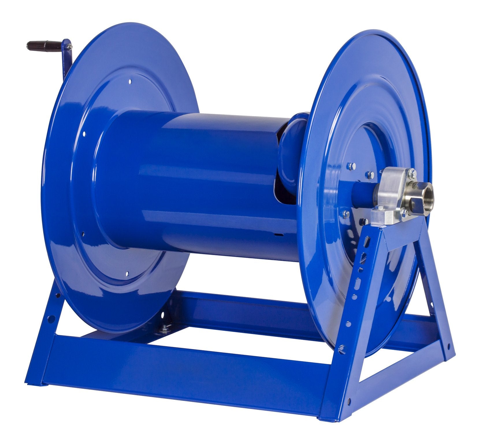 Coxreels Hose Reel Large Capacity/Volume - Model# 1185-1124, 1-1/2" Hose ID, Blue,50' Length
